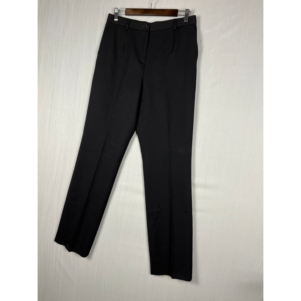 Pendleton Dress Pants Women 8 Black 100% Virgin Wool Busines Casual Career EUC